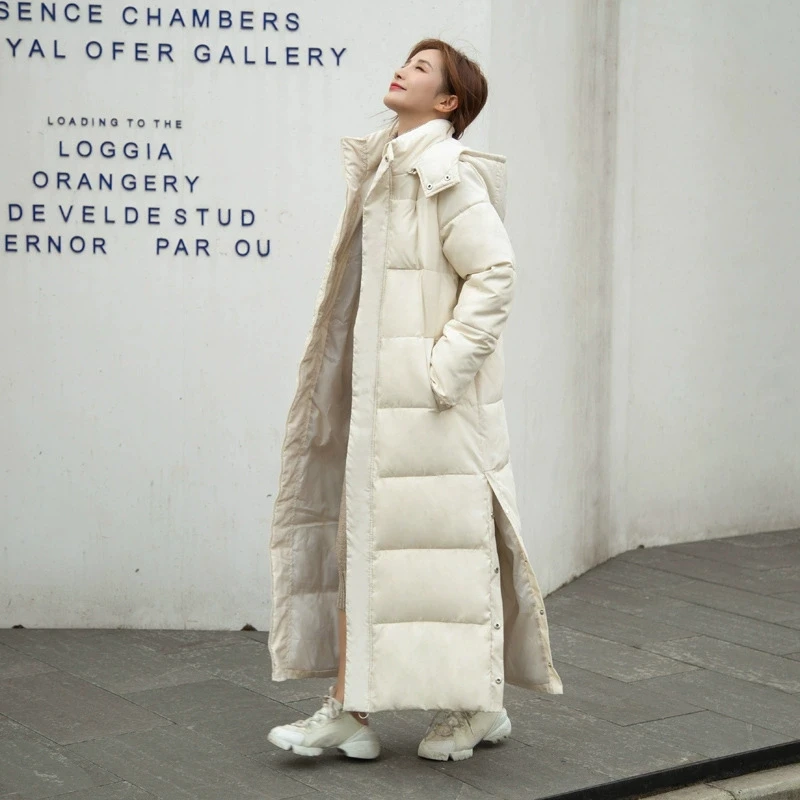 New Winter Women Cotton Coat Korean Loose Thicken Warm Lengthen Down Cotton Coat 2025 Women Hooded Long Parkas Plus Size Outwear