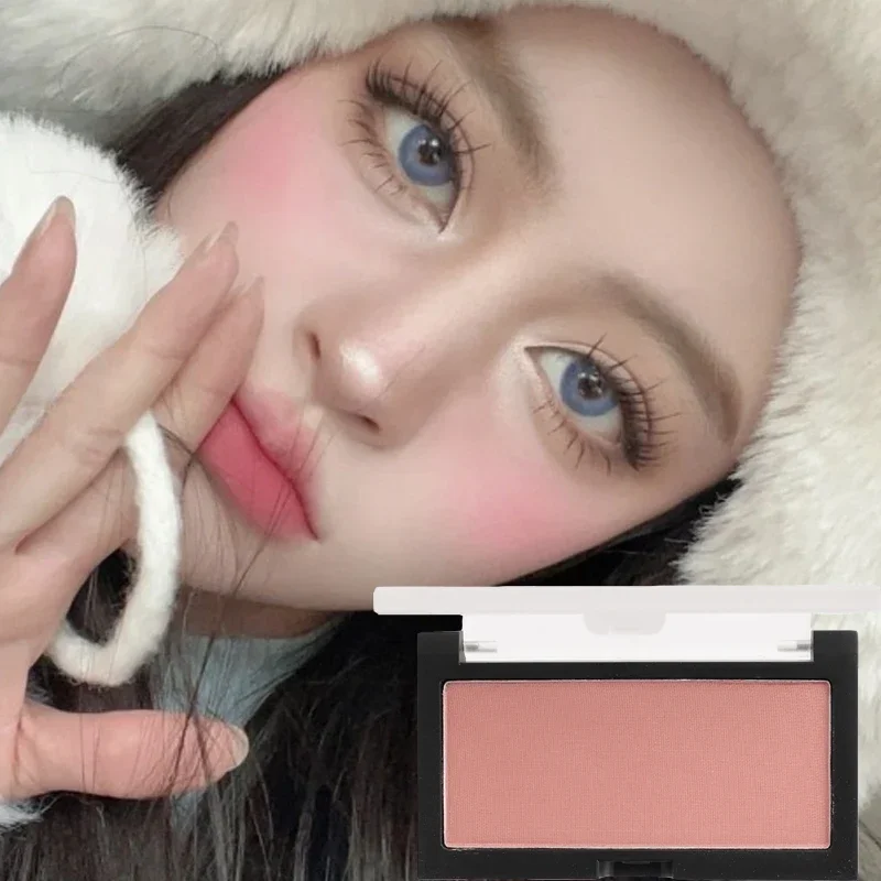 Monochrome Blusher Matte Natural Cheek Tint Brighten Face Waterproof Face Contouring Cosmetics Blush Powder Soft Female Makeup