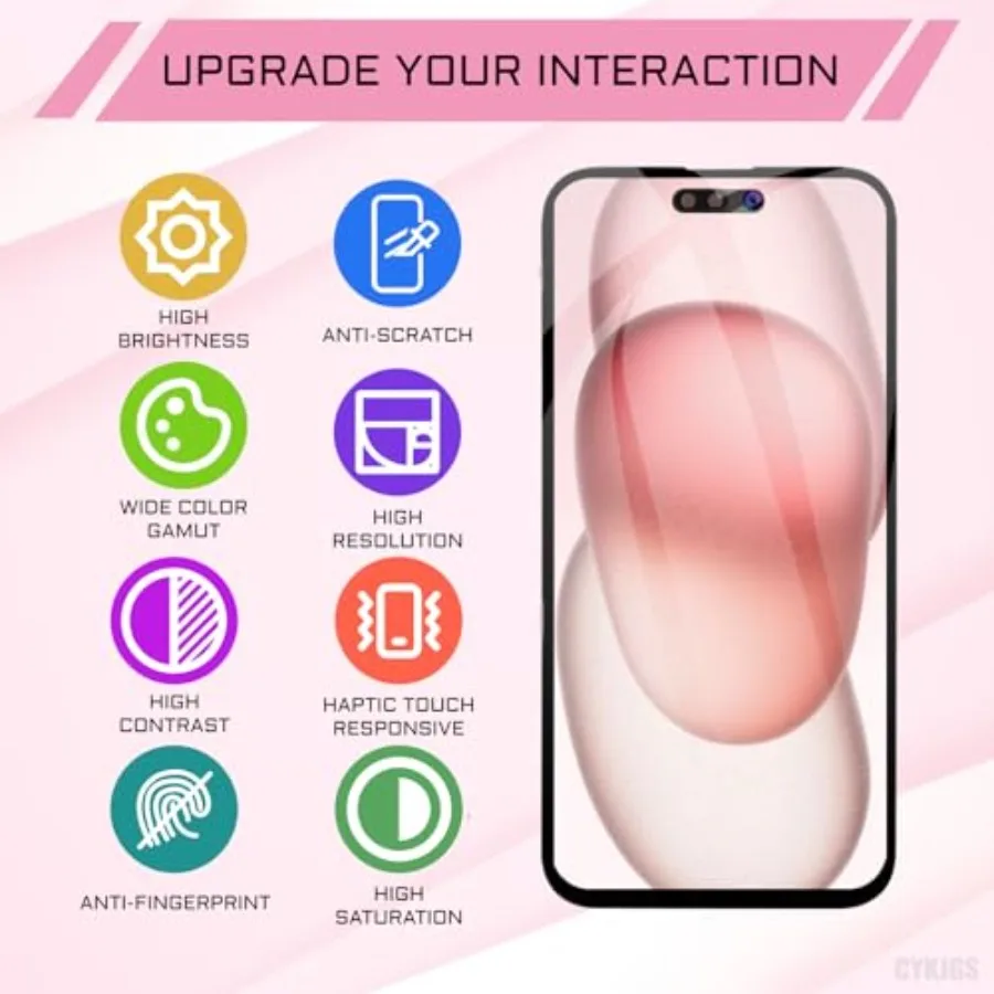 آيفون 15 استبدال الشاشة مع كابل مكبر الصوت 6.1 ثلاثية الأبعاد تعمل باللمس شاشة الكريستال السائل محول الأرقام الجمعية الكاملة إصلاح الزجاج الأمامي Amb