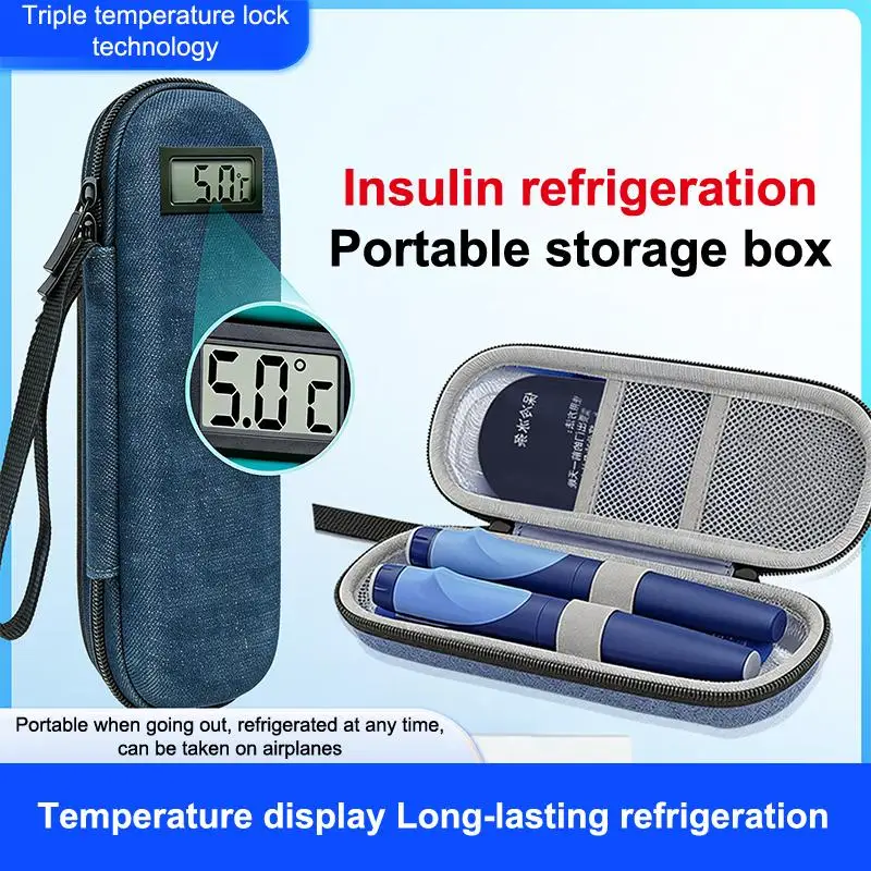 【WA】Insulin Cooler Travel Storage Case With Digital Display Medicine Organizer Bag Reusable Diabetes Carrying Bag For Diabetics view 4