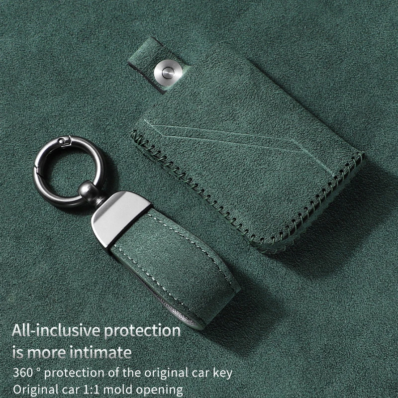 Alcantara Suede Car Key Case Cover For LynkCo Lynk&Co 05 06 5 6 Lynk Co 05 06 01 1 accessories for cars