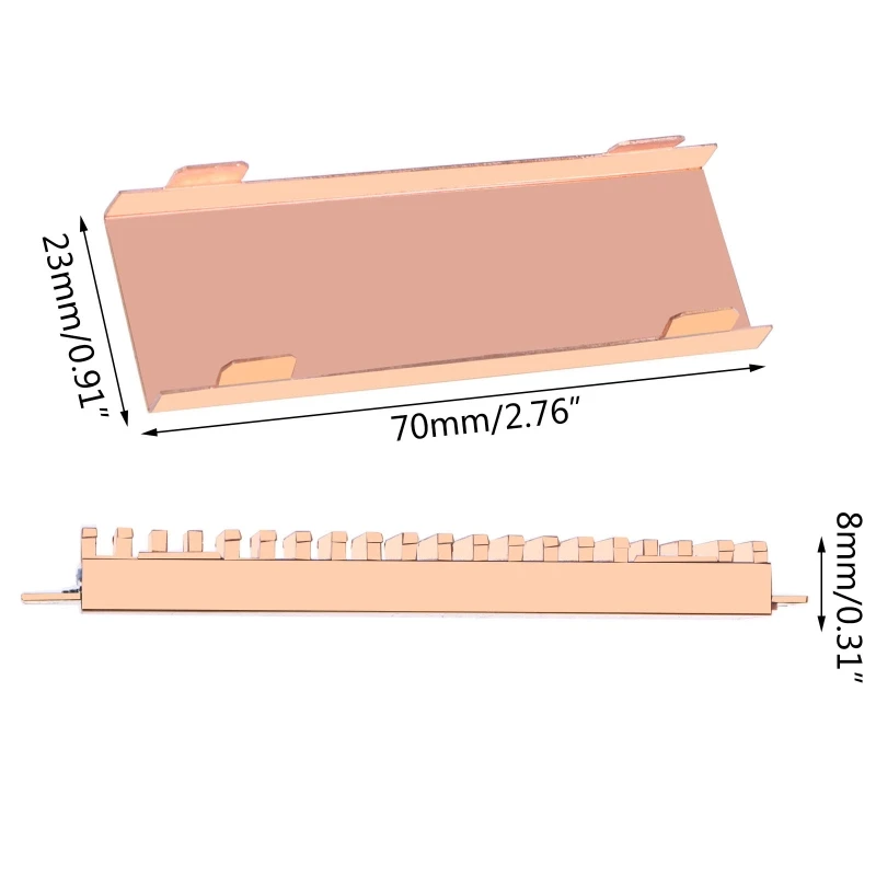 Dissipador calor rígido estado sólido M.2 2280 SSD para PCIE NVME para M.2 NGFF Radi