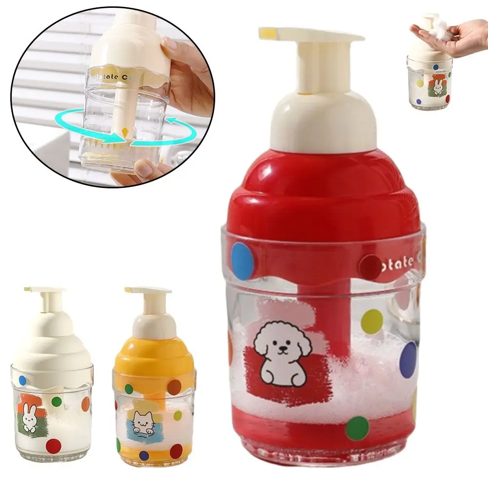 

Cartoon Plastic Empty Pump Dispenser Bottles Refillable Large Capacity Foam Pump Bottle Dispenser Bottle Liquid Soap