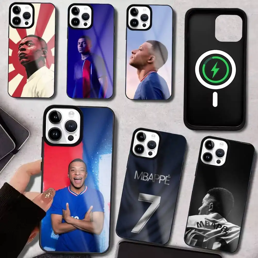 

K-kylian Football Star M-mbappe Phone Case For iPhone17,16,15,14,13,12,11 Plus,Pro Max, New Magnetic Wireless Charging