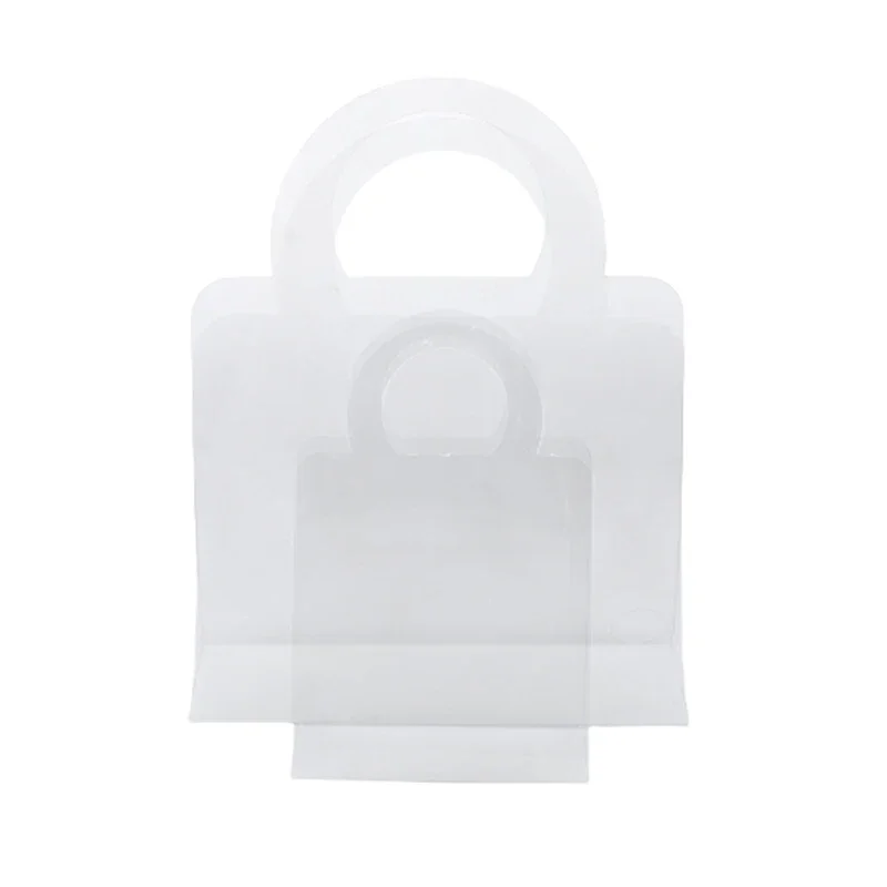 

1Pc Transparent PET Fresh Flower Bouquet Wrapping Handbag Festivals Party Rose Package Portable Packing Bag