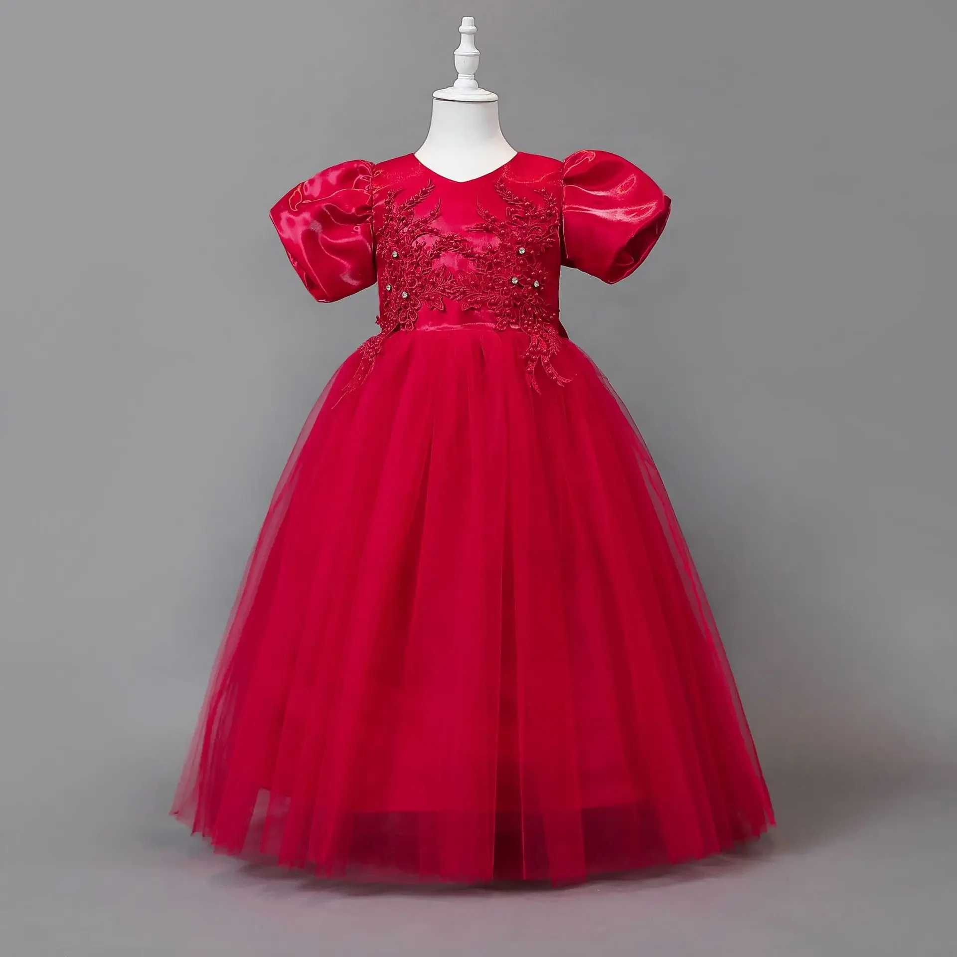 Vestido para performance de piano infantil, vestido de princesa, doce infantil colorido, moda feminina, novo