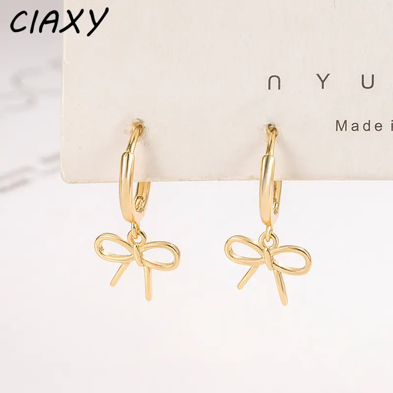 Fashion Hollow Out Bowknot Ear Buckle Earrings for Women Elegance Korean Hanging Earring Bestie Birthday Party Piercing Jewelry