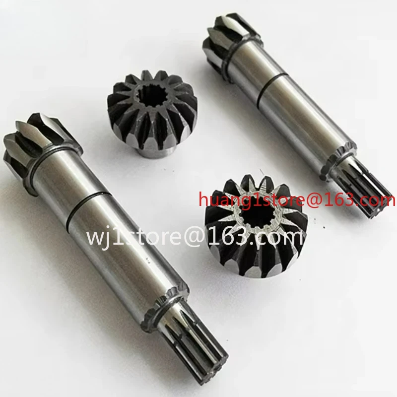 Customized numerical control machining of carbon steel straight bevel and miter gear timing pulley drive shaft parts