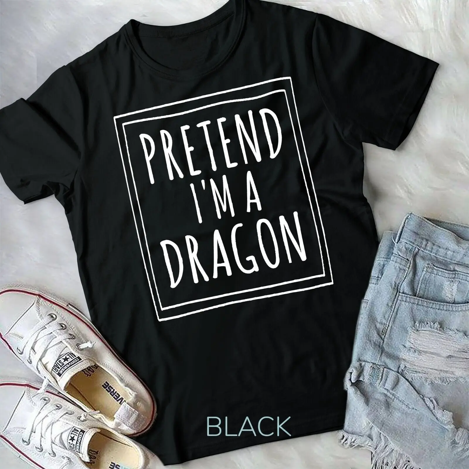 Pretend I'm A Dragon Halloween Costume Party Funny Unisex T-shirt