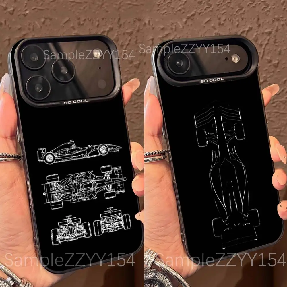 

Formula 1 Racing Cars Race Phone Case For iPhone 17,16,15,14,13,12,X,8,Pro,Max,Plus,E,SE4,Air,Mini Black IMD Matte