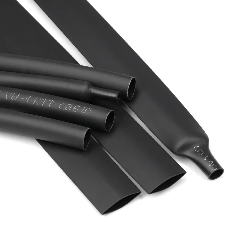 1/2/5M Schwarzer 2:1 Schrumpfschlauch Durchmesser 0,6mm~120mm Kabelreparatur-Schutz Polyolefin Isolierter Schrumpfbarer Kabelmantel – Detail 10
