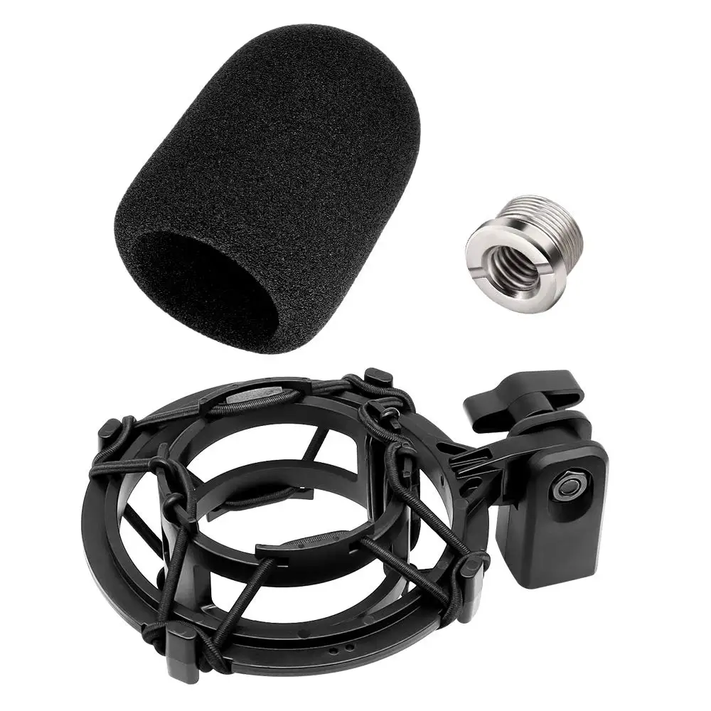 

Etour AT2020 Microphone Shock Mount with Pop Filter, [Custom Built for AT2020 Mic] Anti-Vibration Suspension Shock Mount Holder