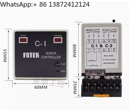 

C-1-220V C-1-24V FOTEK Sensor Controller With Base 100% New & Original