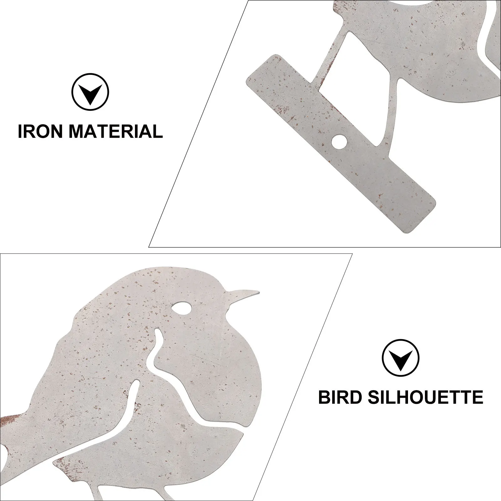 

Iron Arts Bird Decor Delicate Creative Garden Ornament Metal Bird Shape Outdoor Scene Decor Long Service Life Yard Decoration