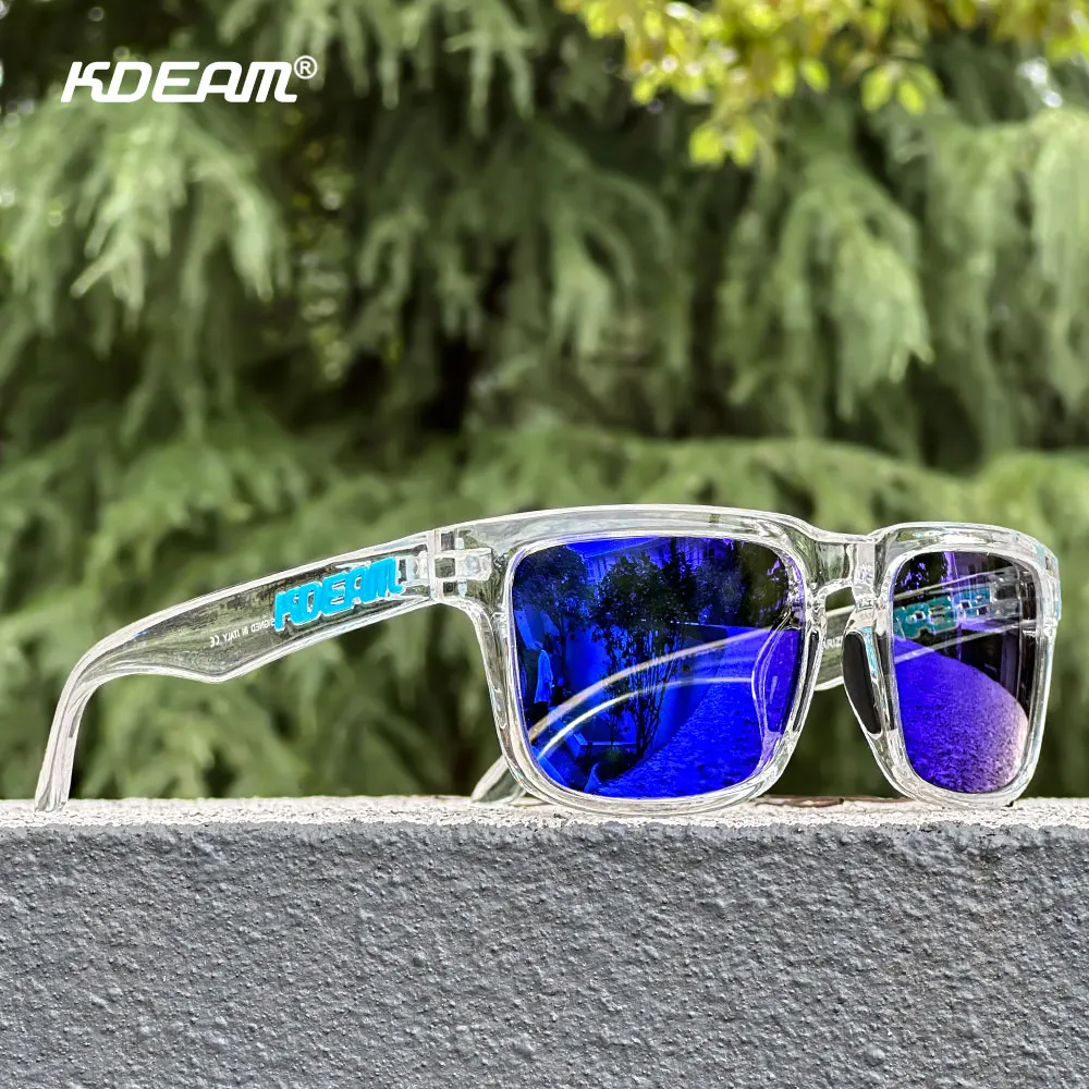 KDEAM Unisex Quadratische Sonnenbrille Polarisierter Blitz Mit Stilvoller Verspiegelter Rosa Sonnenbrille Neue Farben KD332 8