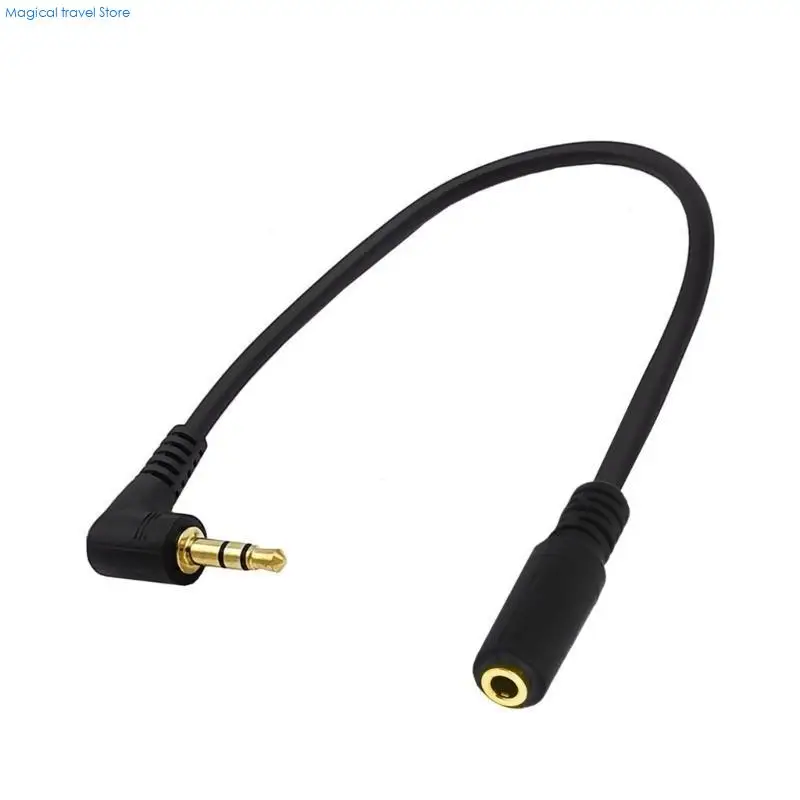 N2UB Durability 90Degree 3.5mm Male to Female Audios Extension Cable for Smartphones