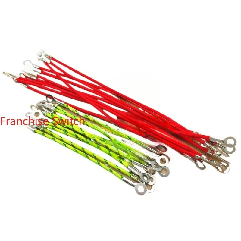 

50PCS Rice Cooker High Temperature Resistant Cable, Red Wire + Yellow 18+10cm Terminal Maintenance