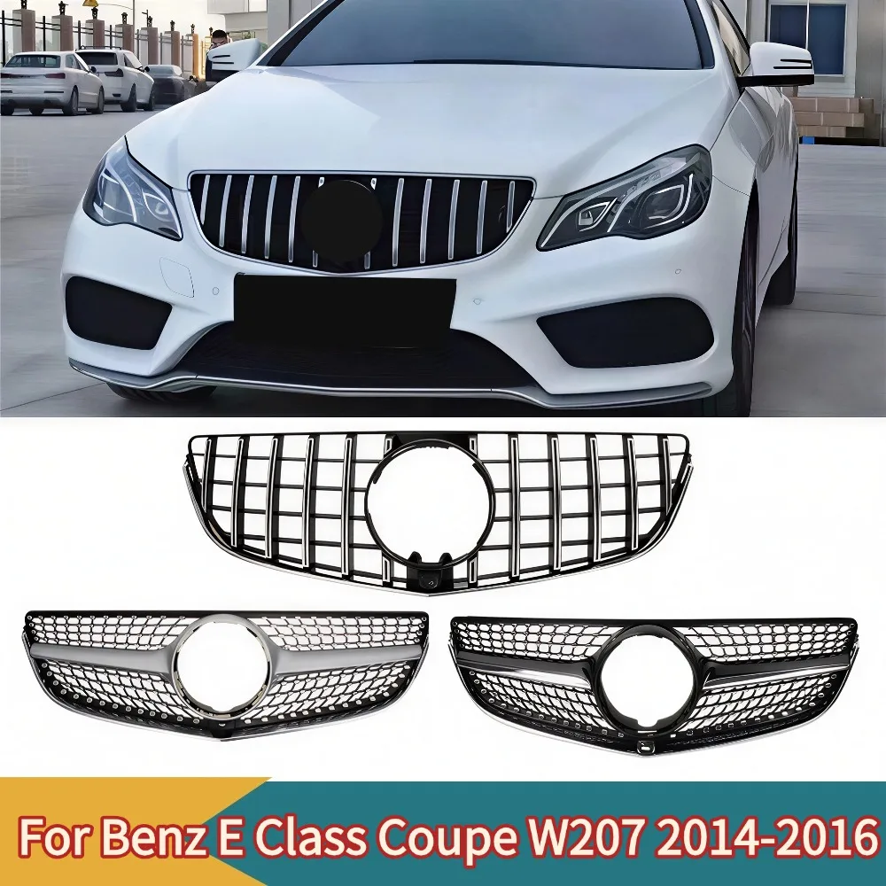 For Benz E Class Coupe W207 2014-2016 C207 E200 E250 E300 E400 E500 Style Front Bumper Racing Grill Billet Gril