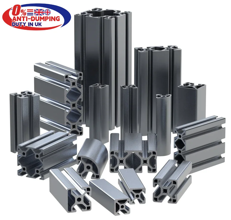 

2020 3030 4040 4080 Aluminium Extrusion Profile Frame T Slot V Slot 40x40 Custom Extruded Black Industrial Aluminum Profiles