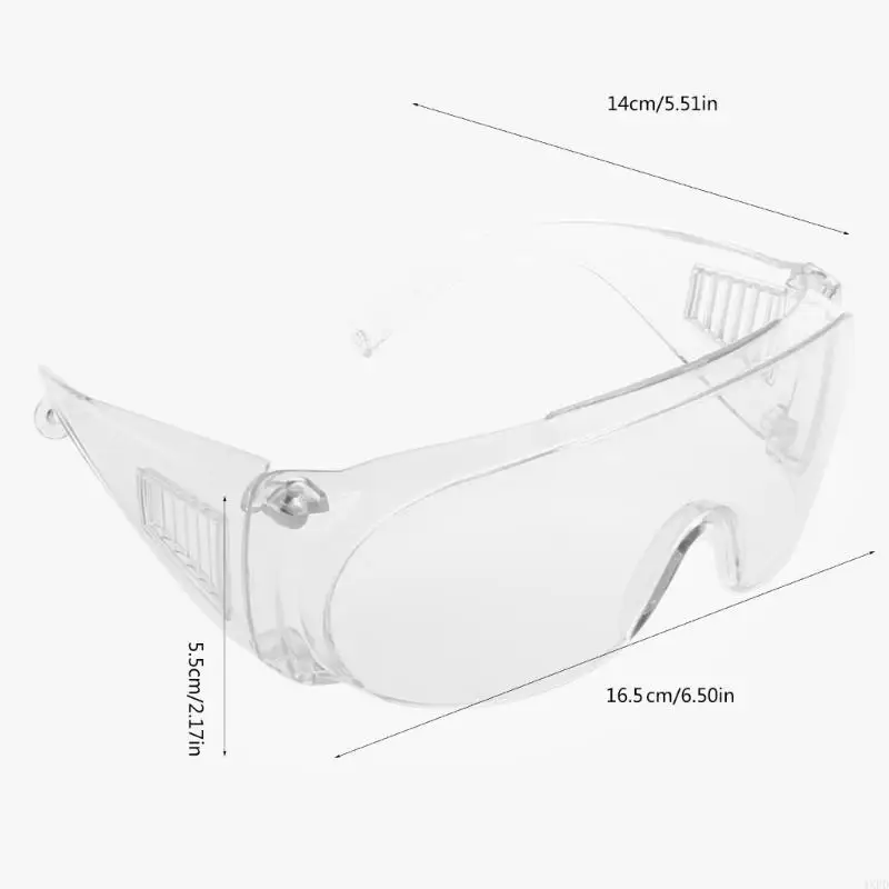 4XFD Safety Glasses Protective Eyewear Transparent Safety Goggles for Work Lab Construction Carpentry