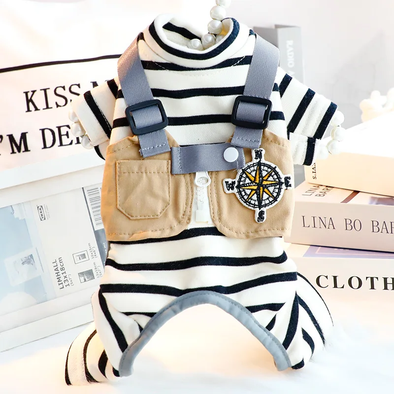 الحيوانات الأليفة الدنيم هوديي بذلة السروال القصير تي شيرت الكلب معطف القط جرو سترة الخريف الشتاء الملابس الملابس للكلاب والقطط الصغيرة المتوسطة #4