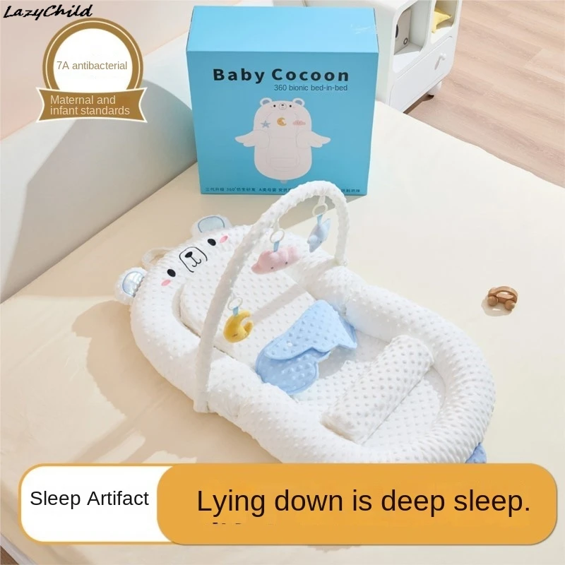 Lazychild Bett Im Bett Baby Liegen Schlafen Soundly Neugeborenen Isomatte Multifunktionale Sicherheit Gerät Geschenk Set Drop-verschiffen