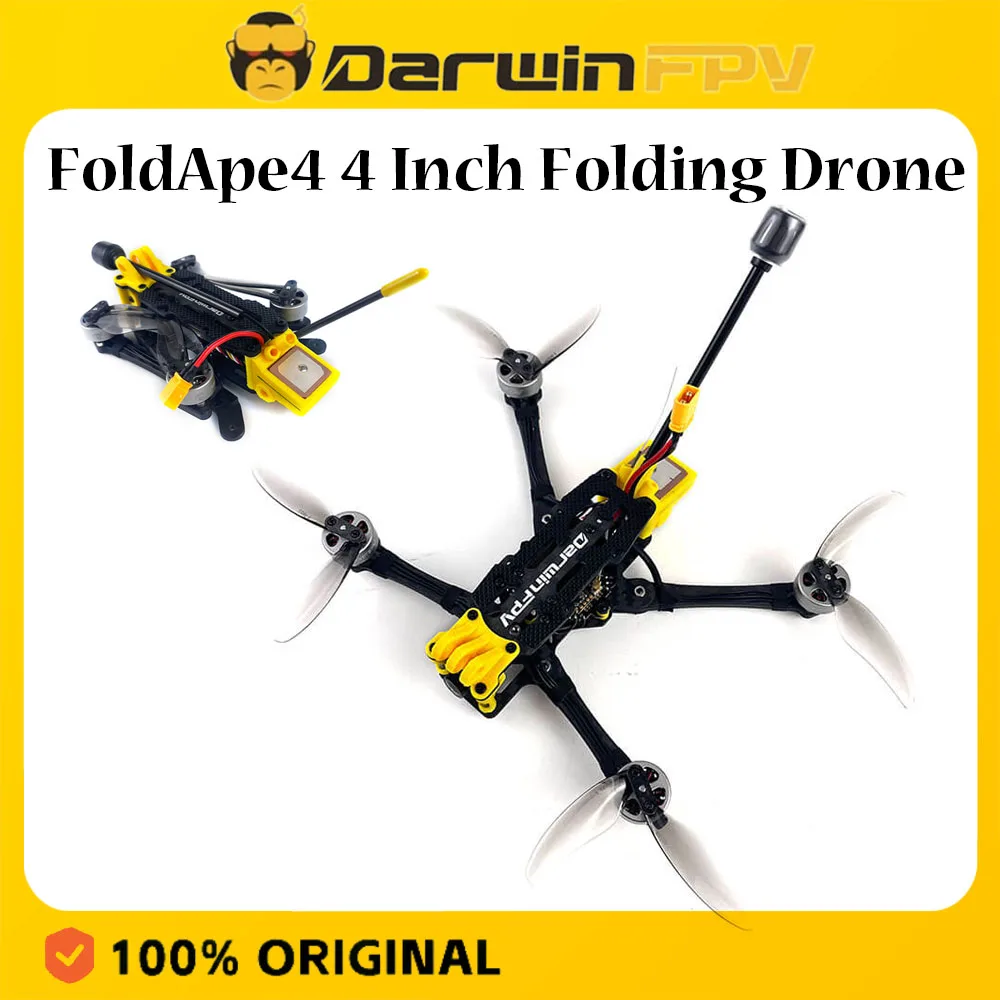 DarwinFPV FoldApe4 4 Inch Folding Long Range FPV Drone Quadcopter with GM8 GPS - image 1 of 6