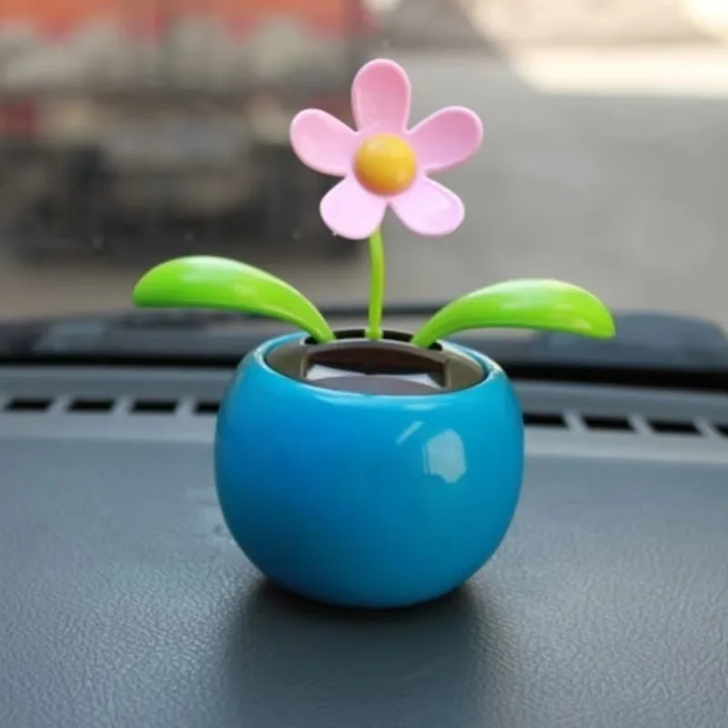Solar Powered Dancing Flower Swinging Animated Dancer Toy Cars Office Home Decoration Car Ornament Accessories
