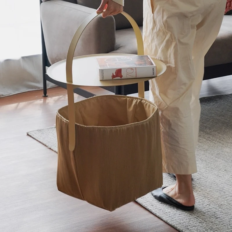 

Coffee table living room household light luxury high-end sense movable small apartment designer creative side table