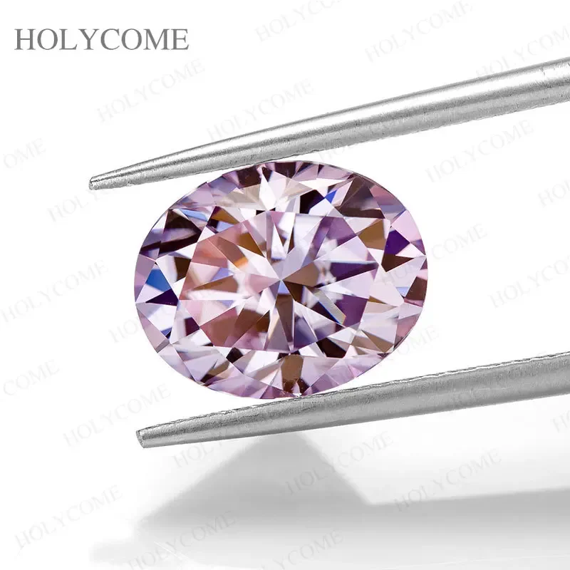 Moissanite ovaal geslepen losse steen roze rood geel paars handgemaakte VVS1 Lab gemaakt diamant GRA certificaat kralen voor sieraden DIY