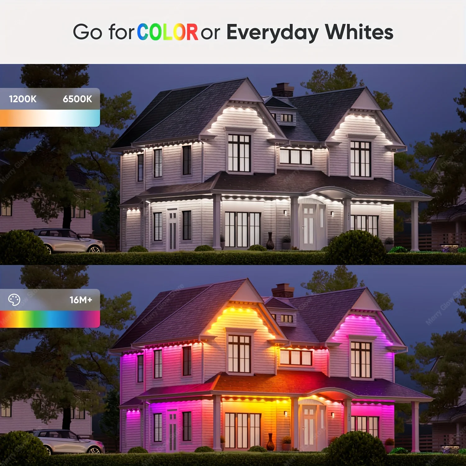 60 متر 120LED الذكية في الهواء الطلق سلسلة أضواء IP67 مقاوم للماء App التحكم RGBIC لتقوم بها بنفسك مزامنة الموسيقى للفناء إيف الطرف إضاءة ديكورية