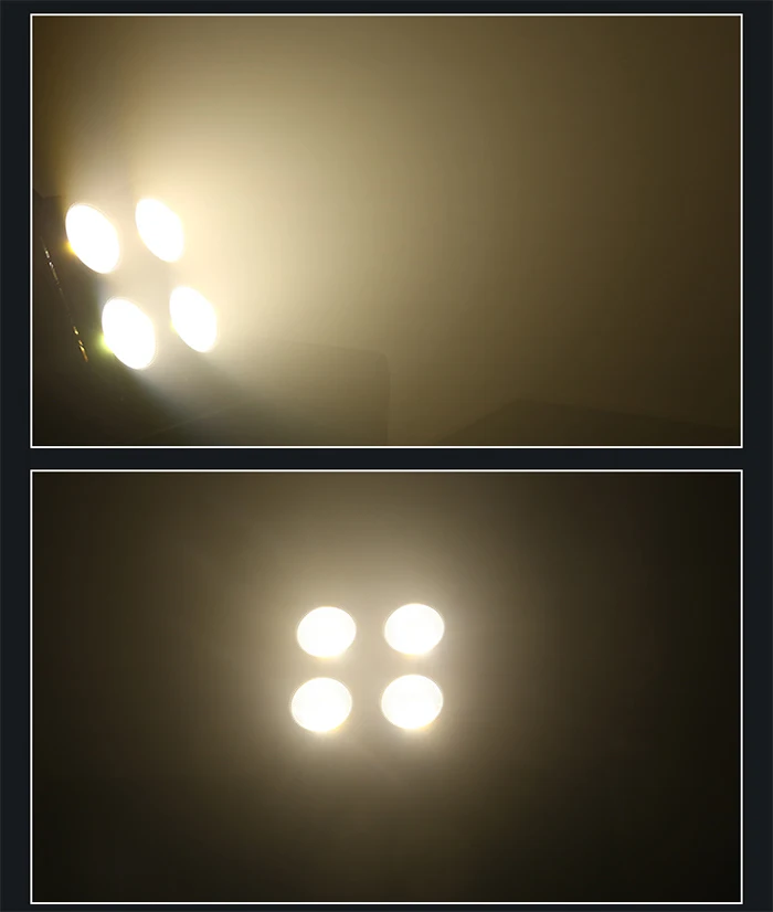 4 × 100 W COB-Publikums-DMX-Lichter, 4-Augen-COB-Verdunkelungslichter, LED, wird separat für Bühnenlichter für Disco-Partys und Aufführungen verwendet – Detail 5