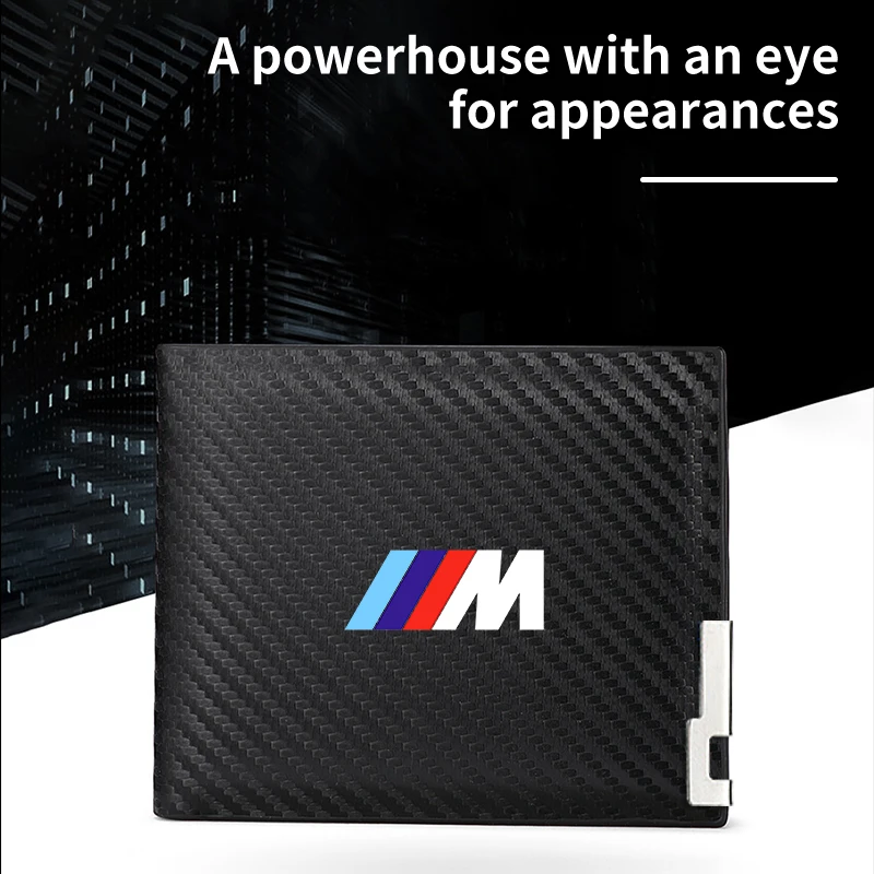 Carbon Fiber Men Wallet ID Credit Card Holder License Bag Gift Accessory For BMW M Performance M2 M3 M4 M5 M6 E46 E90 E60 F10 X3