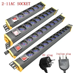 wireless PDU Power Strip Network Cabinet Plug Socket 2-10 Way German Italian socket 2m Extension Cord 360 Swivel bracket