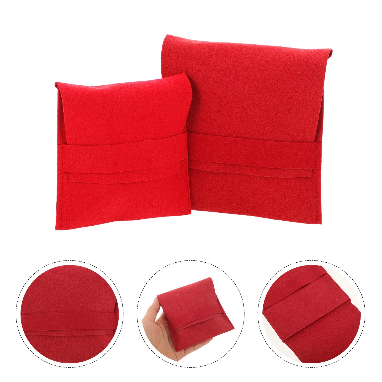 

2pcs Jewelry Pouch Small Jewelry Travel Organizer Pouch Portable Necklace Ring Earring Storage Bag For Women