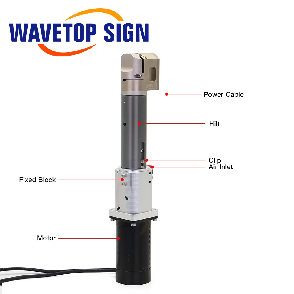 WaveTopSign AC Round knife Vibrating Cutting Head 310W 0-6000RPM for Sheep Fleece Simulated Turf and Compound Material