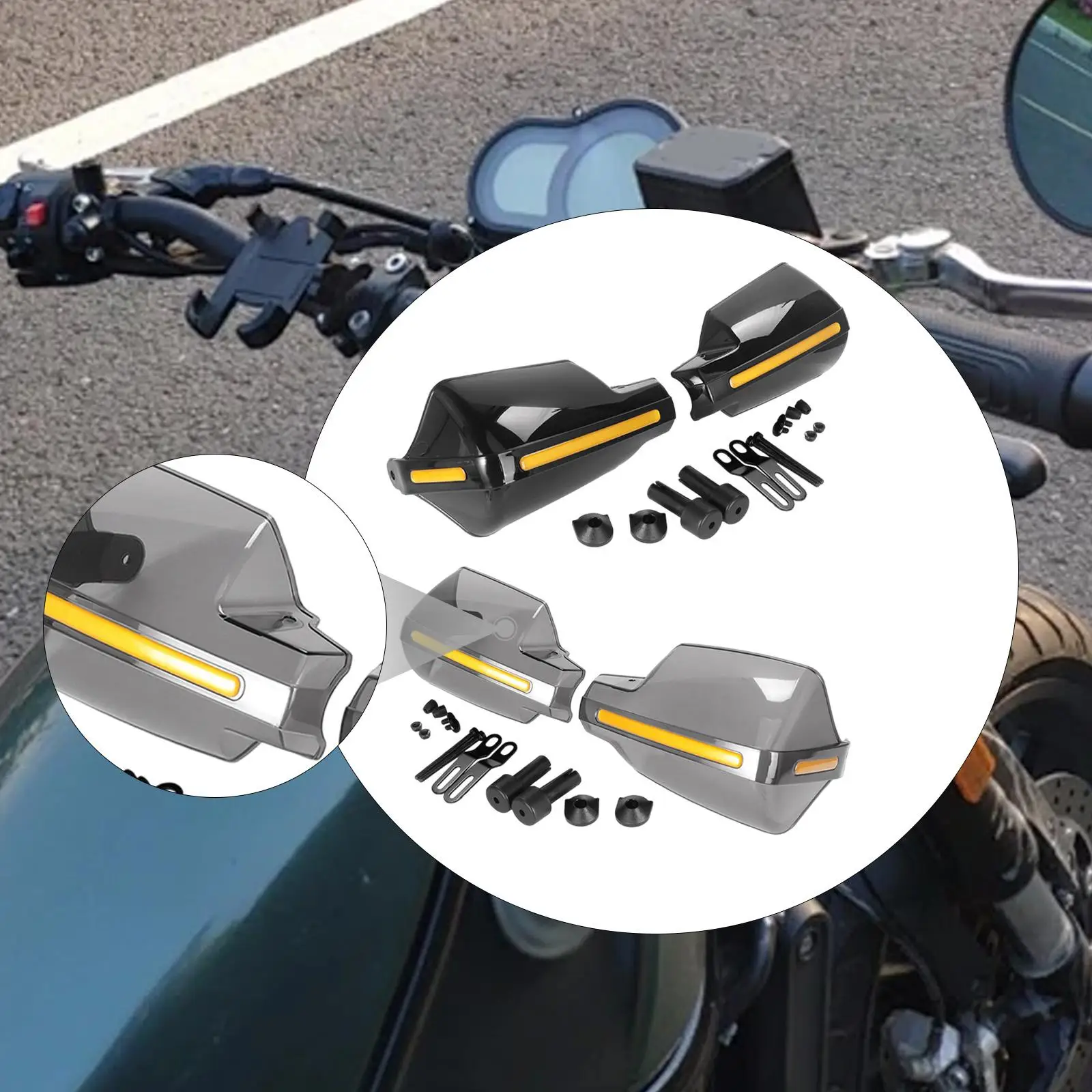 Motorcycle Handguards Hand Guards Protector Rainproof with Reflective Strips Motorbike Accessories Wind Shield for 14 50