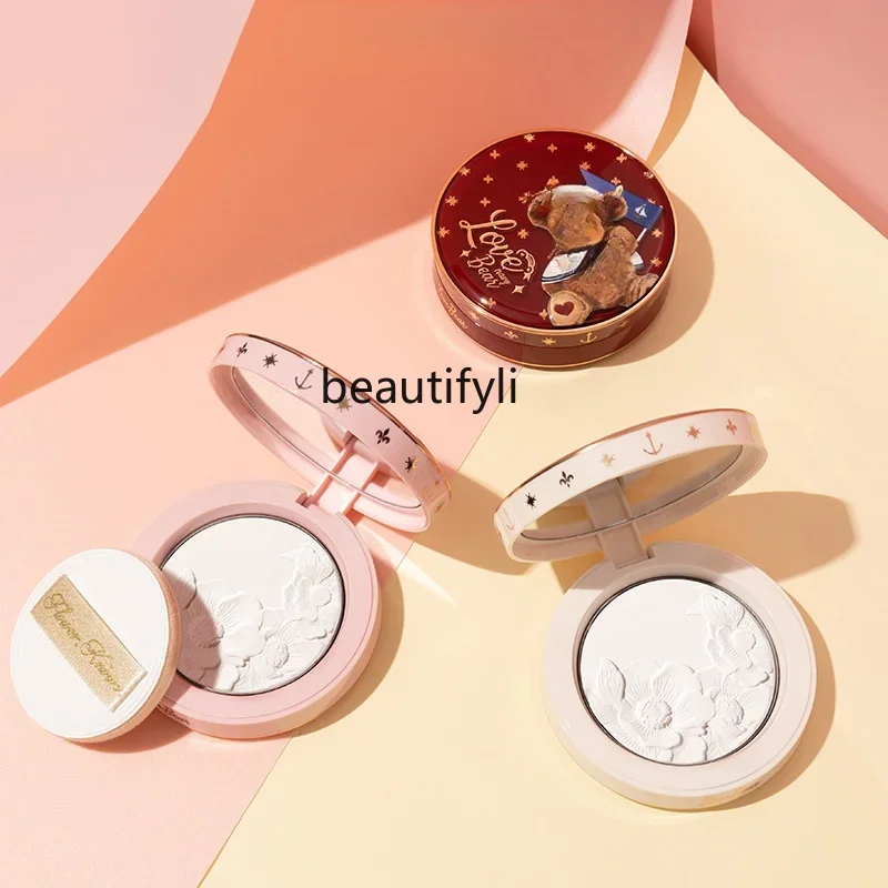 

TT Flower Know Powder Finishing Uniform Concealer Base Makeup Makeup Portable Powder Binding Natural