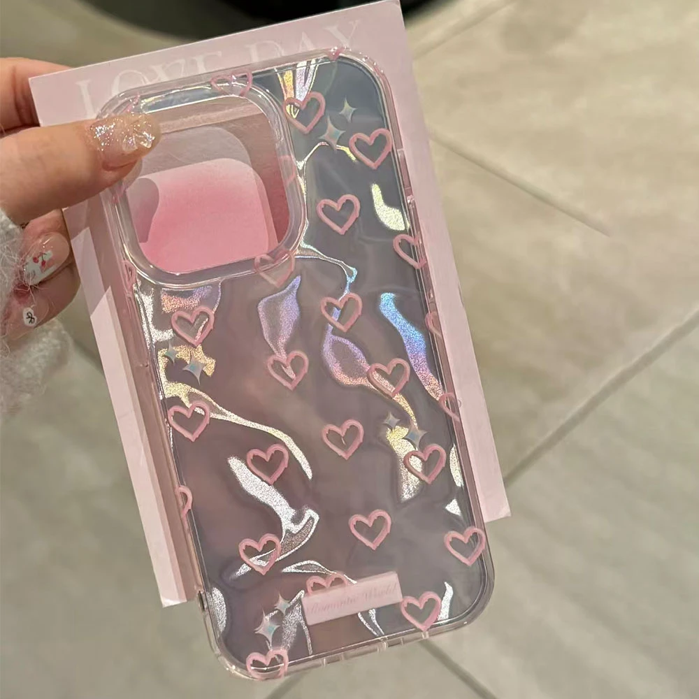 Pink Heart Love Women Girls Phone Case For Samsung Galaxy A55 A16 A07 A17 A26 A36 A56 A25 A35 A14 A34 A54 A15 A13 A32 A12 Cover