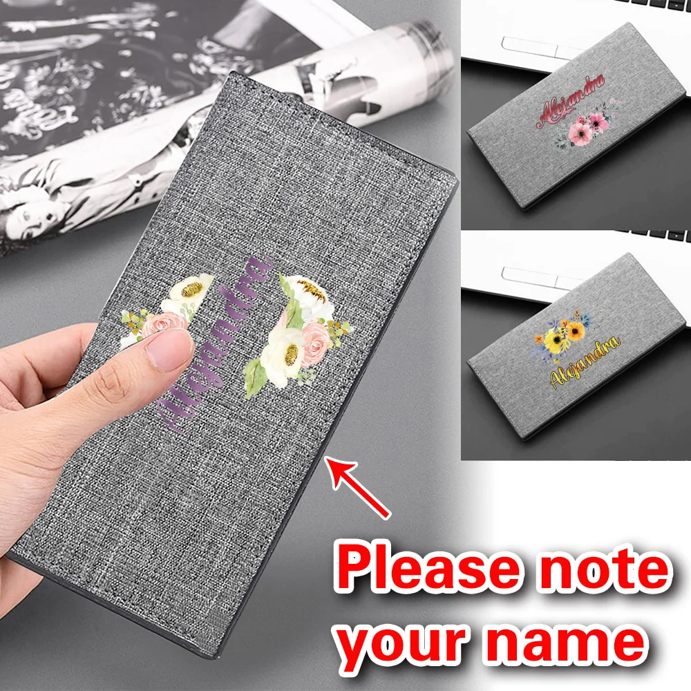 

Персонализированный длинный кошелек с несколькими картами большой емкости, индивидуальный подарок на День отца для парня и мужа