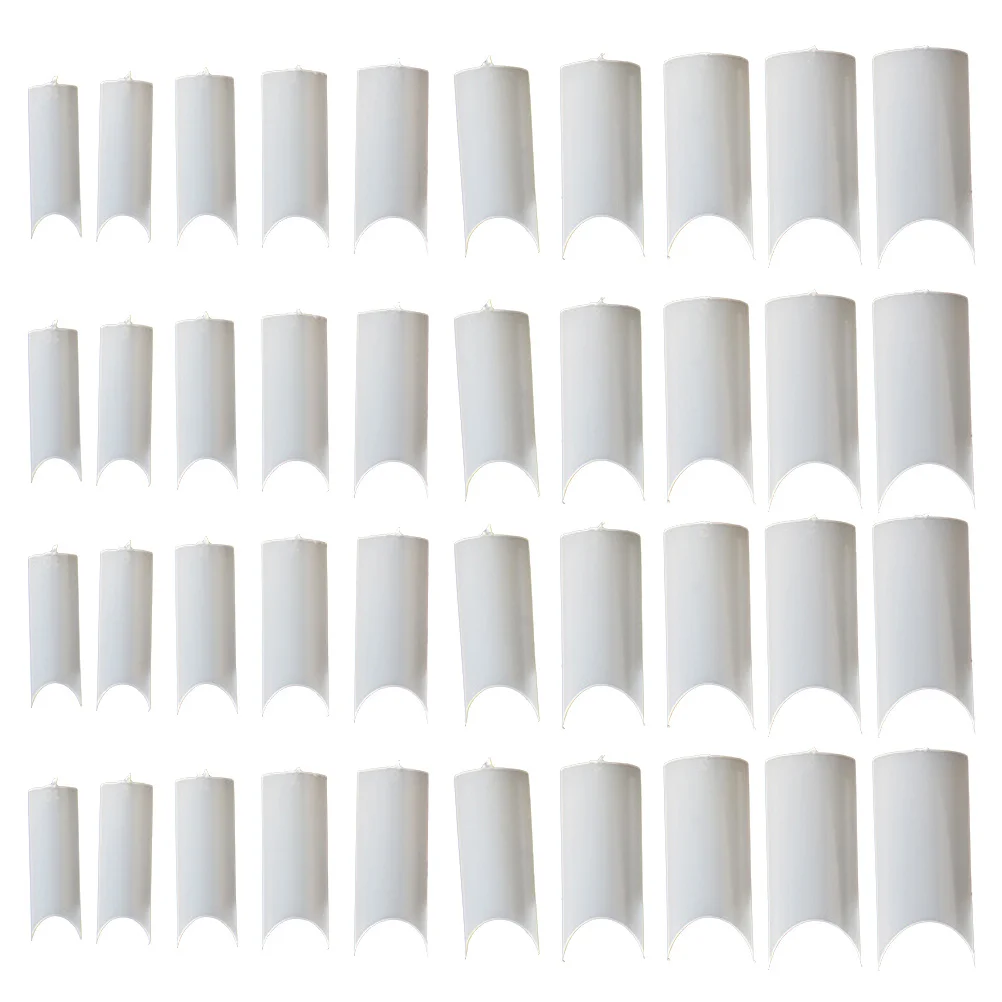

500Pcs Fake Nails U-Shaped Ballerina Nail Tips Long Artificial Full Cover Fingernails Easy DIY Fashion Unique Nail Art Perfect