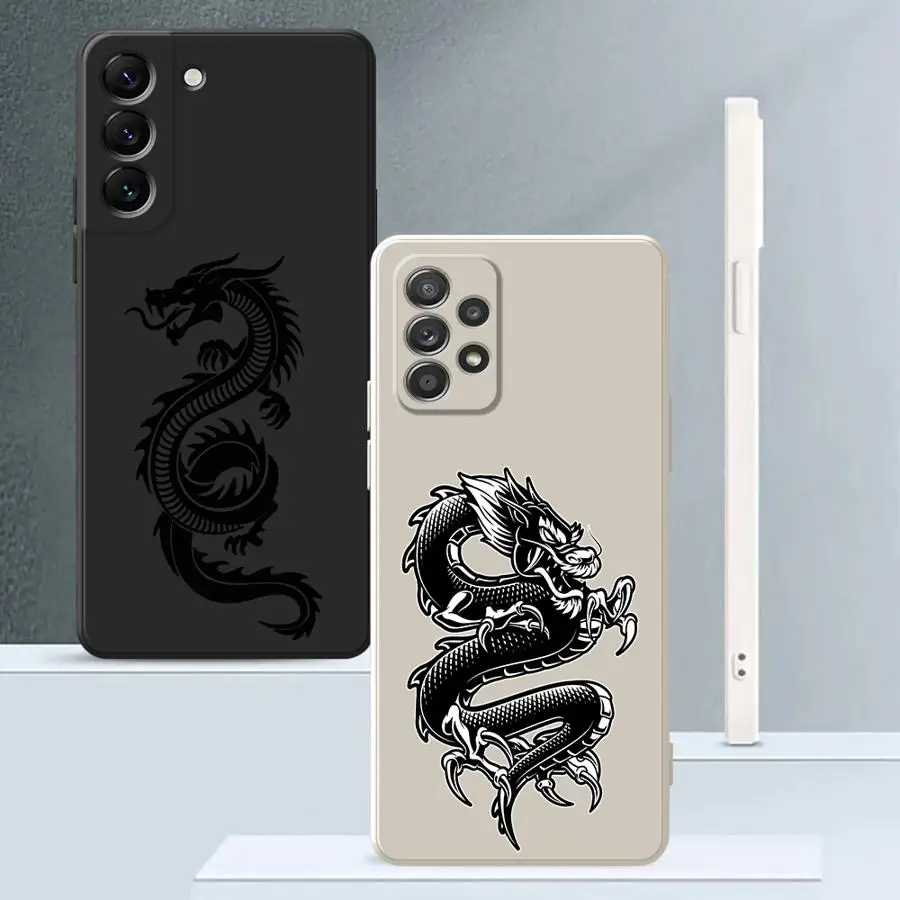 

Мягкий чехол для Samsung Galaxy A35 A34 A11 A12 A15 A16 A13 A14 A36 A26 A24 A22 A52 A51 Simple Dragon