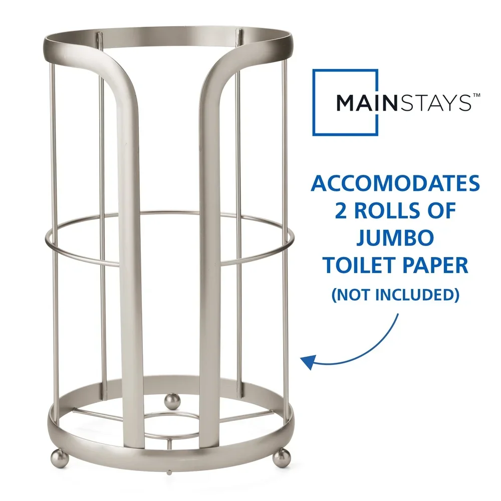 自立型トイレットペーパーホルダー 追加ロール収納付き 3ロール モダンなバスルームアクセサリー 使いやすい完全組み立て