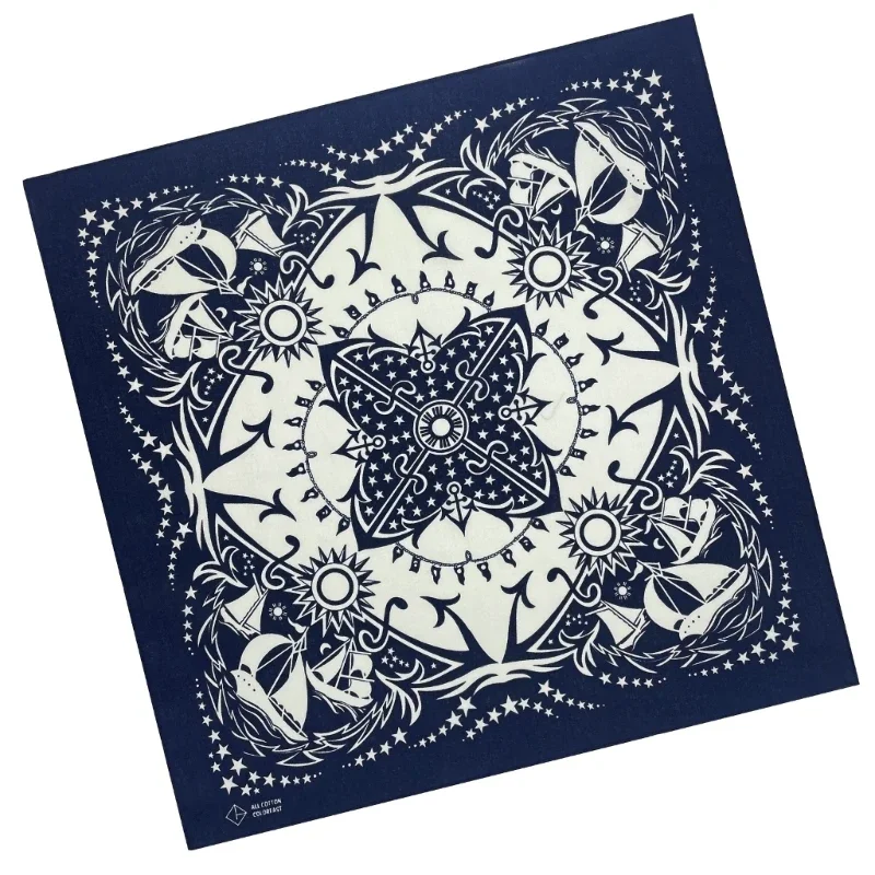 21inch Classcial Printing Bandannas for Street Dance Vintage Flower Headscarf Adult Unisex Bandana Hiphop Head Kerchief