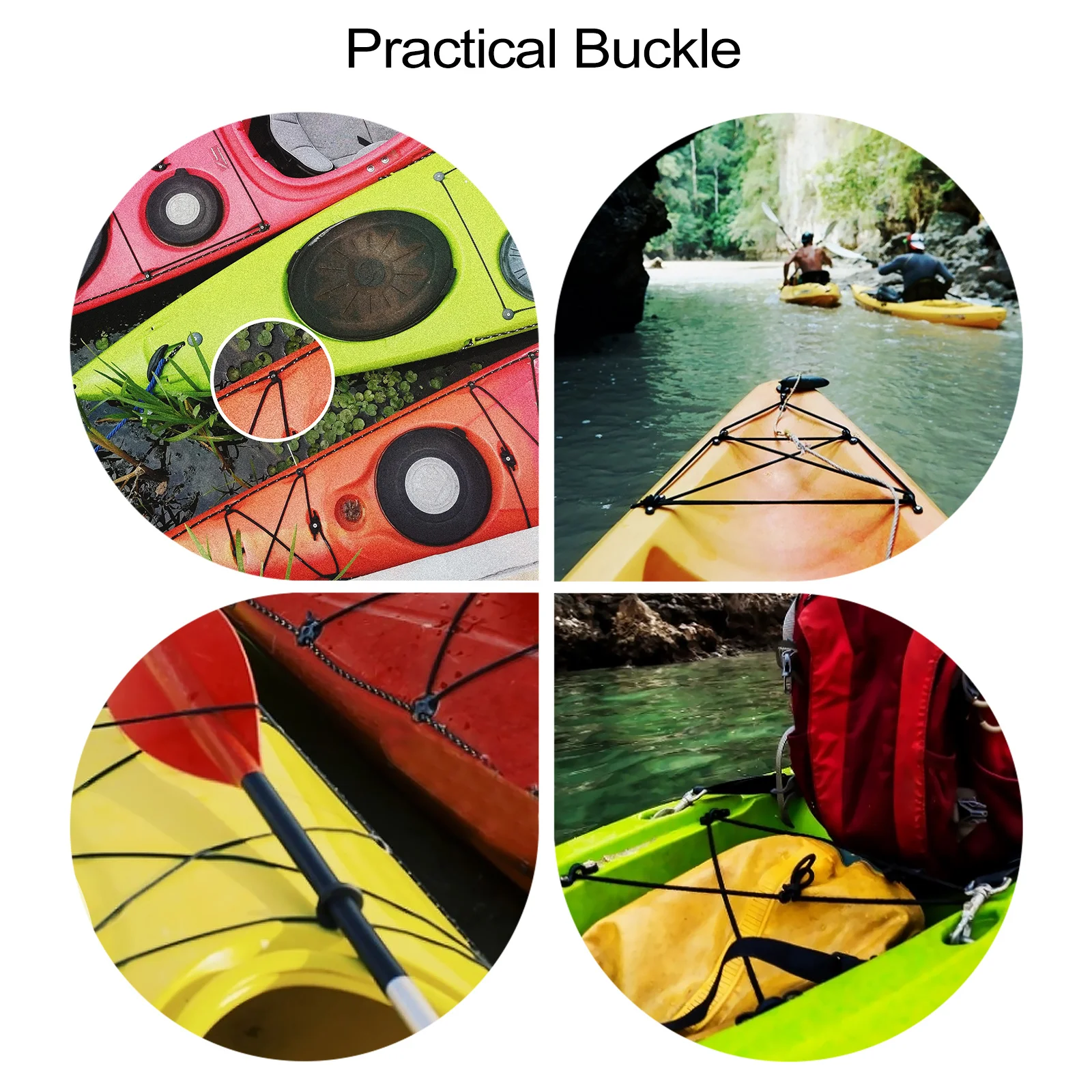 

10 set Kayak Buckle High Strength Nylon Fixing Clasp Durable Rope Cord Hook For Canoe Boat Accessories Outdoor Use