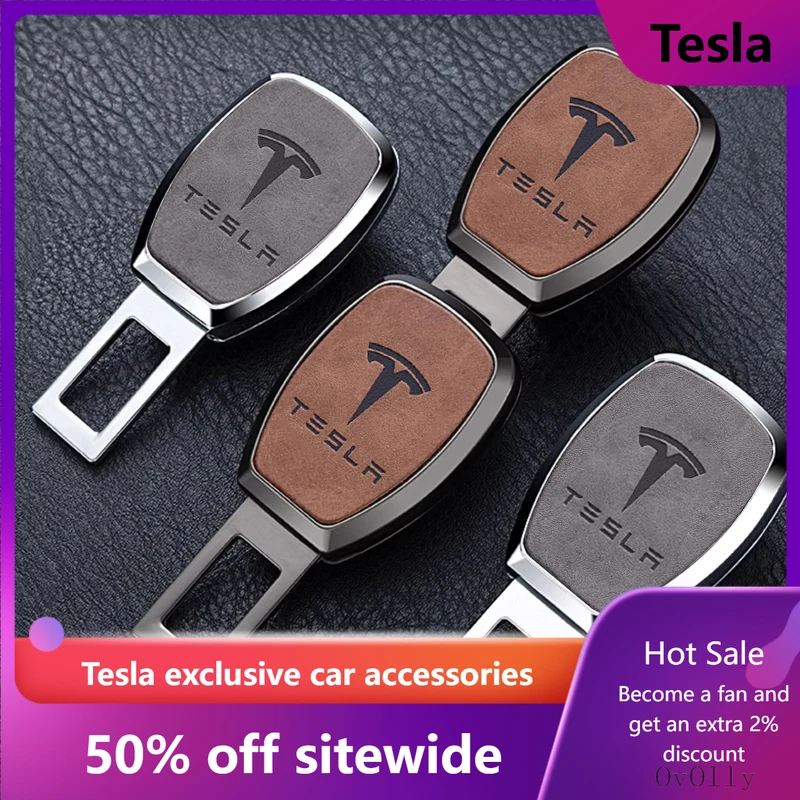 Car Seat Belt Seatbelt Extension Shoulder Buckle Plug For Tesla Model 3 S  X Model Y Roadster Interior Accessories
