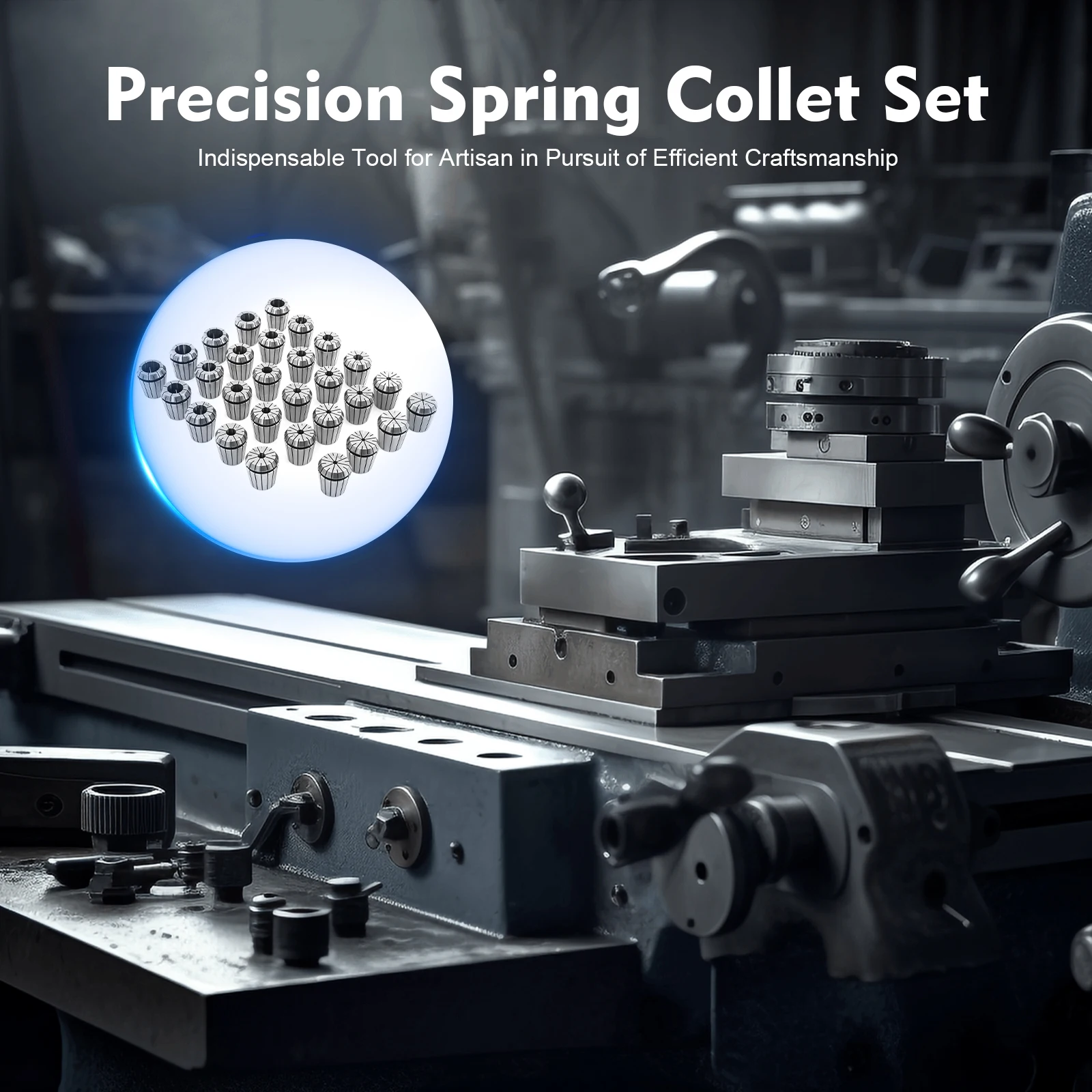 ER40 Collet Set 29-Piece, 1/8