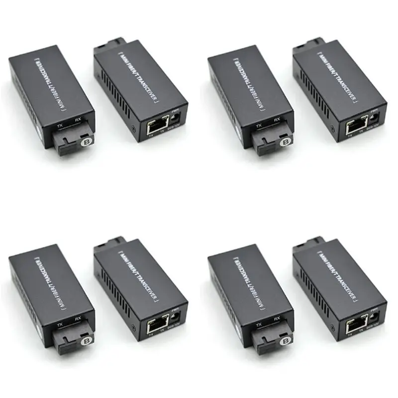 Exquisite-4 Pair Gigabit 100/1000M A/B SC Ethernet Fiber Switch Media Converter Rj45 Optic Transceiver 20KM Fibra Switch