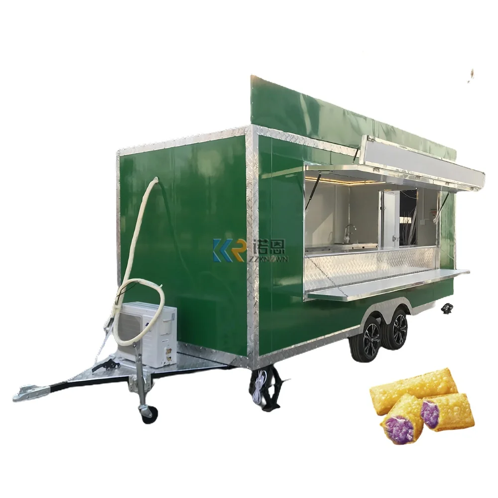 

Intelligent Small Investment And High Profits Catering Mobile Fast Food Truck Vending Kiosk 5m length Square model Food Carts