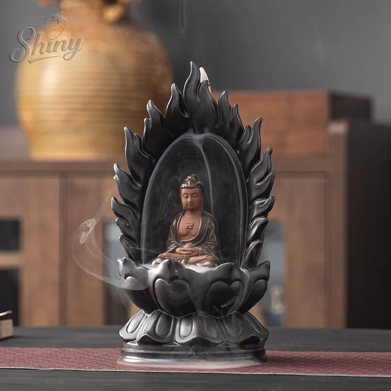 

Creative Rudraksha Guanyin Incense Burner Home Furnishings Buddha's Light Pouring Incense Burner Ornaments Home Decor